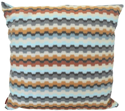 MISSONI HOME PILLOW COVER SILK COTTON blend knitted BARBADOS T60 16x16" 40x40cm - Image 1 of 4