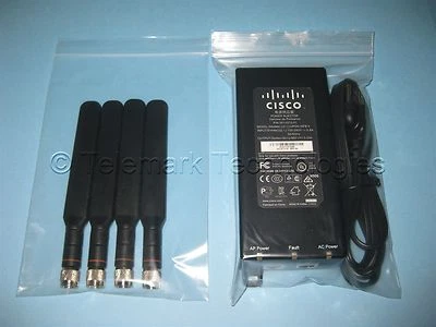 Black Antenna PoE Kit Cisco Aironet 1850 2600 2700 3600 3700 Series AIR-PWRINJ4 - Image 1 of 3