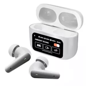 Wireless Headphones TWS LCD Touch Bluetooth Headset Noise Cancelling Earbuds - Picture 1 of 14