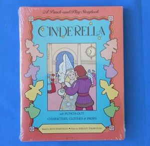 Punch and Play Story Book Punch Out Paper Dolls vintage Cinderella  - Bild 1 von 4