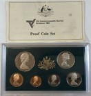 1982 Royal Australian Mint XII Commonwealth games Brisbane Proof 6 Coin Set &COA