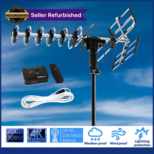 HD TV Antenna for 2TVS Outdoor Antenna 4K 360 Degree Rotation + Remote Control - Picture 1 of 7