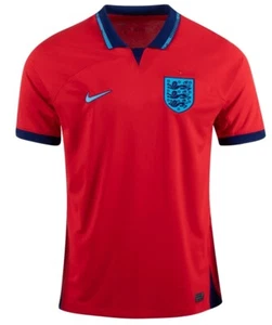 2022-23 Men’s Nike England National Team Red Away Soccer Jersey Small S 3 Lions - Picture 1 of 5