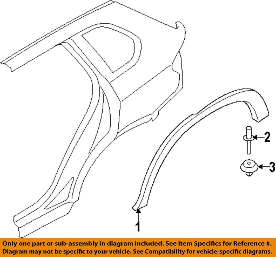 BMW OEM 11-19 X3 Cuarto Panel Exterior Borde-Rueda Acampanada Remache 07147293278 Foto 1 de 1