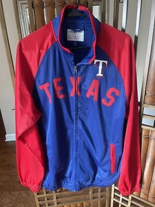 Genuine Merchandise Men's Texas Rangers Red & Blue Track Jacket- SZ Large - Picture 1 of 12
