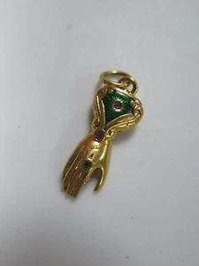 🌷 JOAN RIVERS Goldener Charm Anhänger * HAMSA HAND JUWELEN - Bild 1 von 5