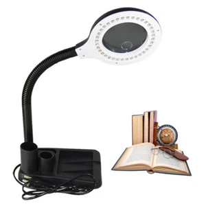 Lente d'ingrandimento LED 5/10 scomparti lampada da scrivania con luce ingrandimento 360° - Foto 1 di 12