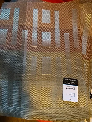 Table Placemats Individuales para mesa 13"X18"  Lot of 2 Mainstays Pewter - Image 1 of 4