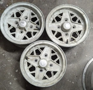 3 Maifrini Mille Miglia 10x5" Vintage Mag Wheels Austin MG Opel Crosley Rims - Picture 1 of 24