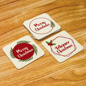 Weihnachten Untersetzer Getränke Matten Tee Kaffee Untersetzer Weihnachtsgeschenk - Bild 1 von 7
