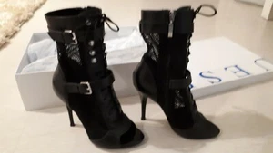 ORIGINAL Guess Peeptoe-Stiefelette Damen Schwarz Größe 37- FL1ORMLEA10 BLACK-37 - Bild 1 von 9
