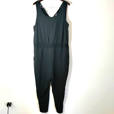 Mono Sonoma Cintura Ceñida 2X GRIS Bolsillos Suelto Botón Lagun Sin Mangas Y2K Foto 1 de 4