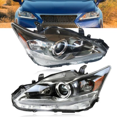 Pair Headlight Assembly Fits for Lexus CT200H 2011-2016 Halogen Headlamps LH+RH Foto 1 de 4
