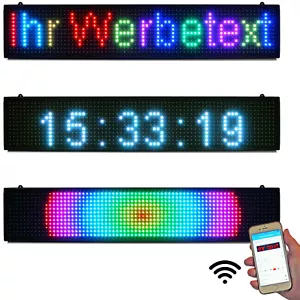 LED-Laufschrift Display 99x19 cm RGB Innen P10 1536 Pixel Fullcolor I Program... - Bild 1 von 3