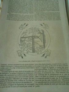 Carte du 12èm siècle d'un manuscrit 1859 Gravure Print Article - Picture 1 of 1