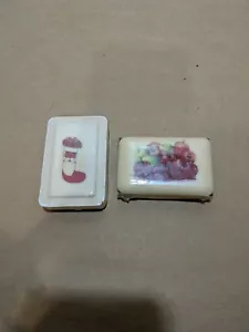 2 vintage soap bars SEALED one Alda's Forever Soap stocking and apples - Picture 1 of 5