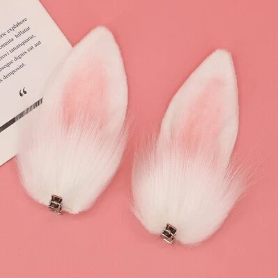 Plush Fabric Cat Ears Headband with Bell Rabbit Ear Clip - Image 1 of 4