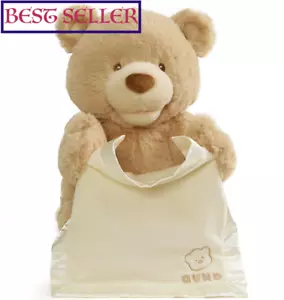 ~❤️~GUND Peek A Boo Teddy BEAR Baby/One year old Bday Gift Talking Soft Toy - Picture 1 of 10