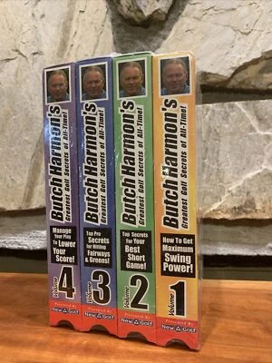 "Greatest Golf Secrets With Butch Harmon" VHS Complete 4-Tape Series BRAND NEW! - Image 1 of 4