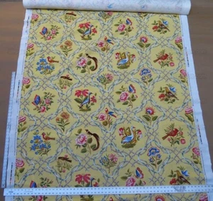 BY YD BRUNSCHWIG & FILS SERENATA FOLK ART CHINIOSERIE FLOWER BIRD MSRP$396/Y - Picture 1 of 12
