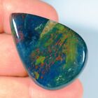 Rare Natural Red Dots Green Bloodstone Jasper Oval Pear Cabochon Gemstone Ft-