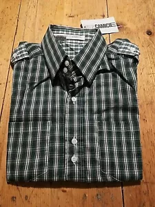 CAMICIA NARA CAMICIE UOMO XS VERDE QUADRETTI MULTICOLORE - NUOVO MOD H01837 - Foto 1 di 1