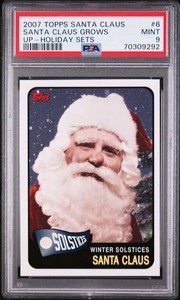 🔥PSA 9 Mint🔥2007 Topps Santa Claus Grows Up Holiday Sets #6