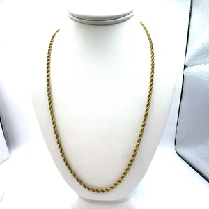 12K Gold Filled 24 Inch 3.2 mm Wheat Chain - Picture 1 of 5
