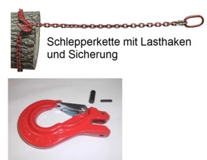 Forstkette Rückekette 8mm rund 2,5 m Öse 110x60x13mm Schlepperkette m. Lasthaken - Bild 1 von 1