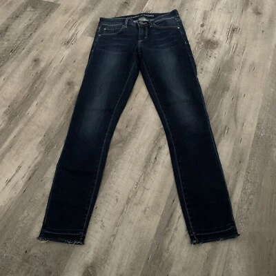 Pantalones de mezclilla Articles Of Society para mujer talla 25 Carly ajustados recortados turmalina dobladillo crudo Foto 1 de 4