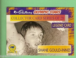 #D67.   SHANE GOULD-INNES, SWIMMING, CADBURY CHOCOLATE OLYMPIC  STAR CARD - Picture 1 of 2