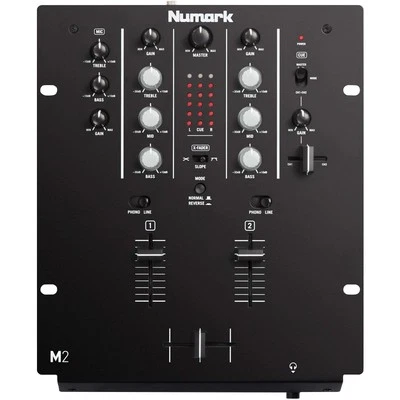 Numark M2 Black 2-Channel 10" Professional DJ Mixer - Black - Image 1 of 3