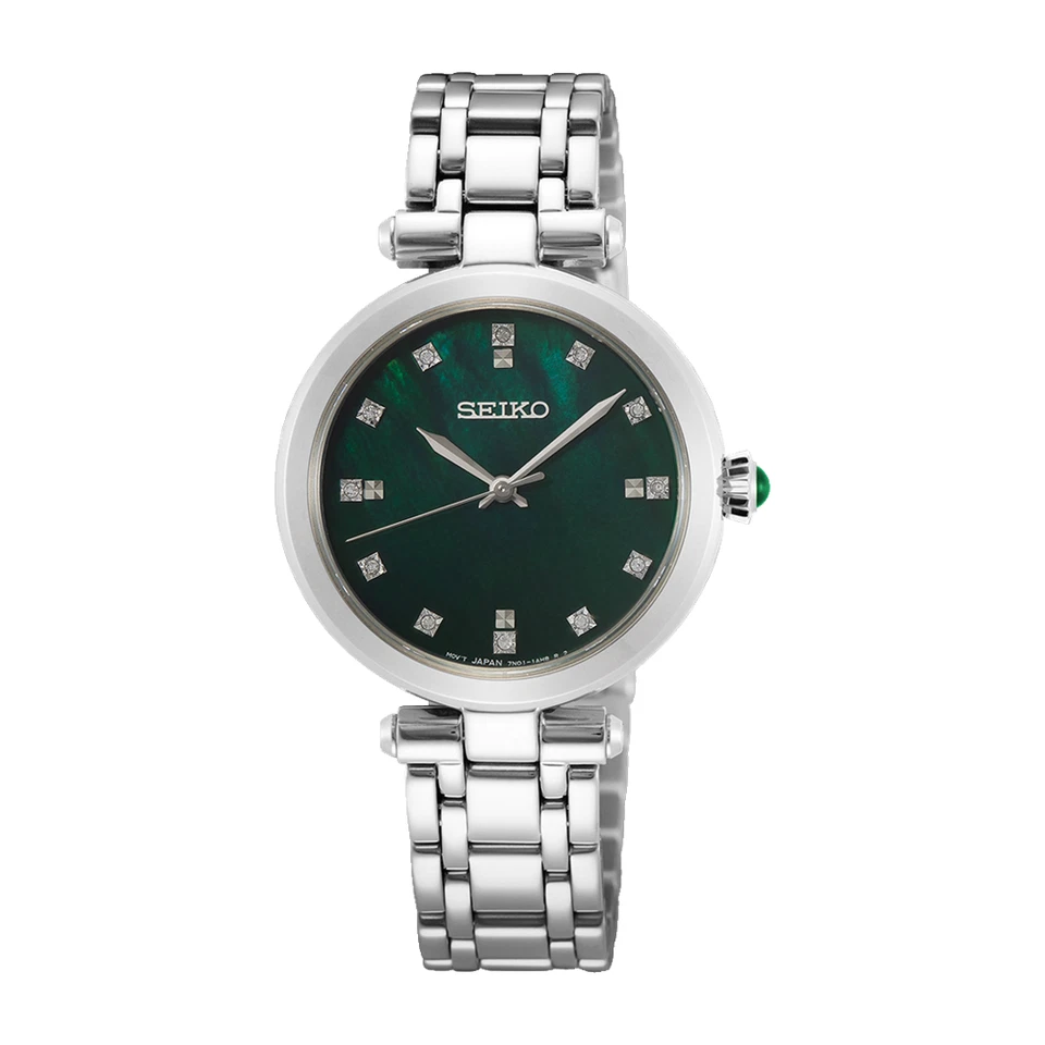 Seiko Green Mother of Pearl Women's Watch - SRZ535