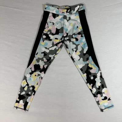adidas Aeroready Girls' Leggings Black/Multicolor Size Small 7/8 Regular Fit - Image 1 of 4