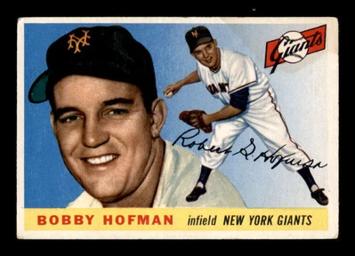 1955 Topps #17 Bobby Hofman  VG/VGEX X3250377 - Image 1 of 3