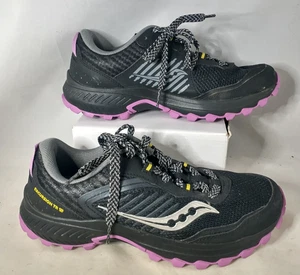 Saucony Excursion TR Trail Running Shoes S10669-34 Black/silver Women's Size 8.5 - Picture 1 of 16