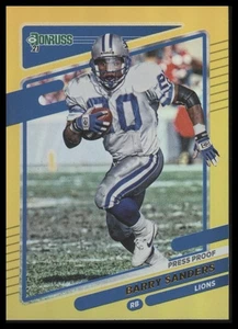 2021 Panini Donruss Barry Sanders Gold Press Proof Premium #173 - Imagen 1 de 2