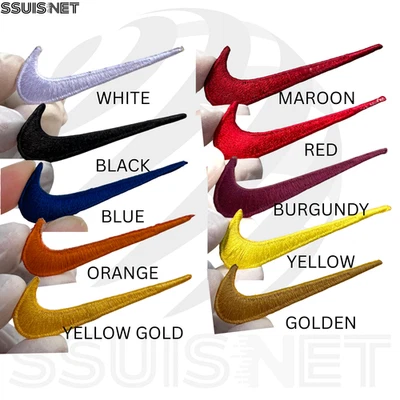 Swoosh Logo 2.25″ Embroidered Iron‑On Patch SWOOSH Logo patch all colors swoosh - Image 1 of 3