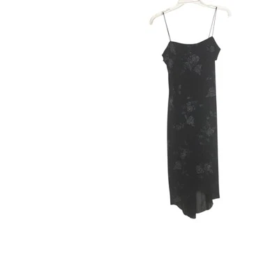 Vestido Byer Too Mujer Pequeño Negro Gris Floral Asimétrico Maxi Chifón Sin Mangas Foto 1 de 4