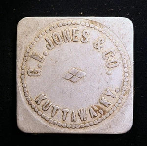 SELTENE Kentucky Wertmarke - G.E. Jones & Co., 50¢, Kuttawa, Ky. - Bild 1 von 2