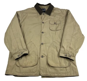 Vintage Gap Barn Coat Lined Jacket Mens Size XL Button Corduroy Collar Brown - Picture 1 of 10
