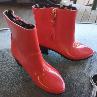 Kate Spade New York Penny Rain Ankle Boots Red Women's Size 6 - Image 1 of 4