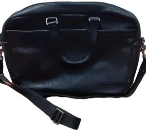 Coach Camden F70354 Black Pebbled Leather Briefcase/Laptop Bag NEVER BEEN USED - Picture 1 of 8