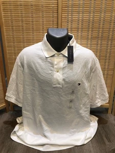 Tommy Hilfiger Men's Short Sleeve Polo Shirt White Large Tall LT  NEW WITH TAGS - Picture 1 of 7