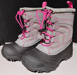 The North Face Girls Alpenglow IV Boots -Frost Grey/Mr. Pink - Size 12Y - Picture 1 of 4