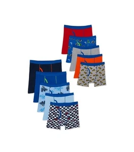 Wonder Nation Big Boys Underwear Soft Cotton Boxer Briefs 10-Pack Size XL 10-12 - Picture 1 of 12