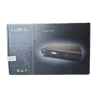 Luxul Epic-4 1 Gigabit Router With Rear Ports and Rack Ears Instructions and Box - Image 1 of 4