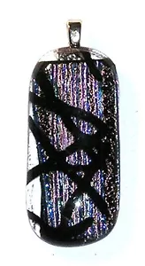 /PENDANT/NECKLACE Handcrafted Deb 352 Fused Glass DICHROIC - Foto 1 di 1