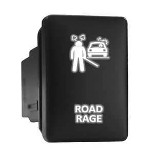 Interruttore retroilluminato LED bianco ROAD RAGE pulsante corto 1,28"x 0,87" (adatto: Toyota) - Foto 1 di 6