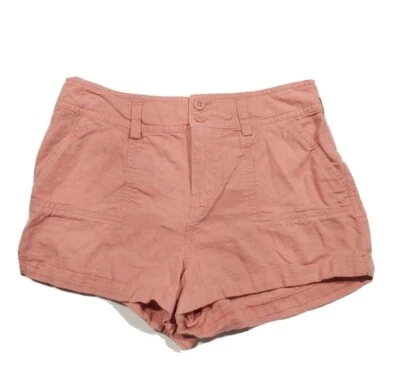 Forever 21 Shorts Womens XS Pink Flat Front Chino Shortie Lightweight khaki Size - Image 1 of 4